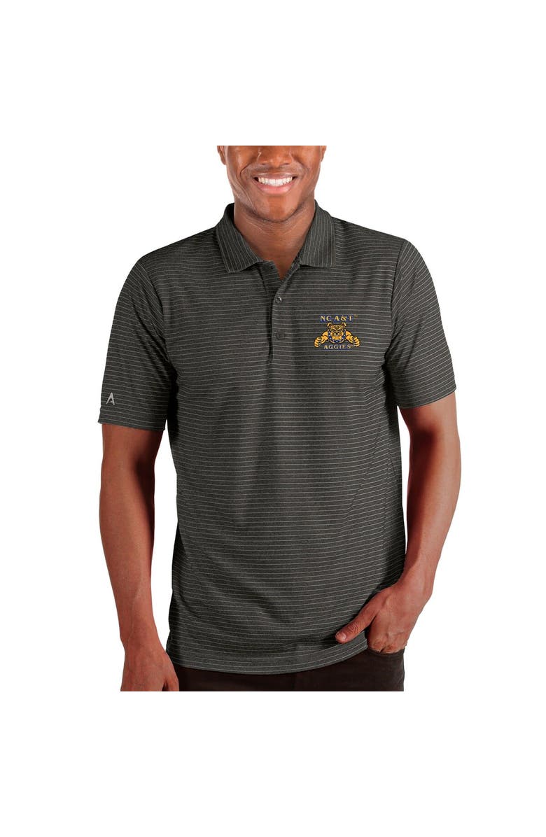 ANTIGUA Men's Antigua Heathered Black North Carolina A&T Aggies Esteem Polo, Alternate, color, 