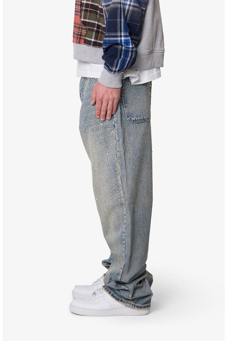 Embellished Ultrabaggy Jeans, Alternate, color, BLUE