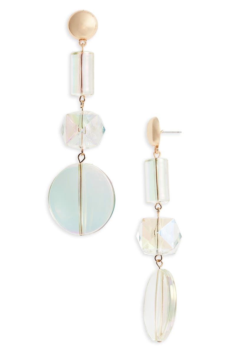 Leith Iridescent Geo Drop Earrings, Main, color,