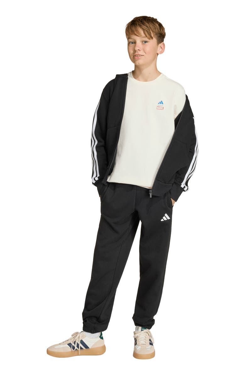 adidas Originals x Marvel Kids' Avengers Graphic T-Shirt, Alternate, color, Off White/ Ray Blue