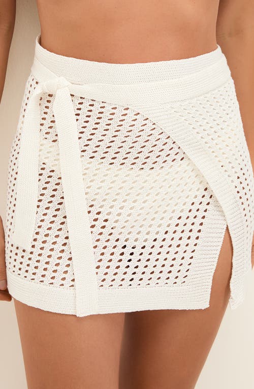 Vix Paula Hermanny Rena Open Knit Cover-up Pareo In White