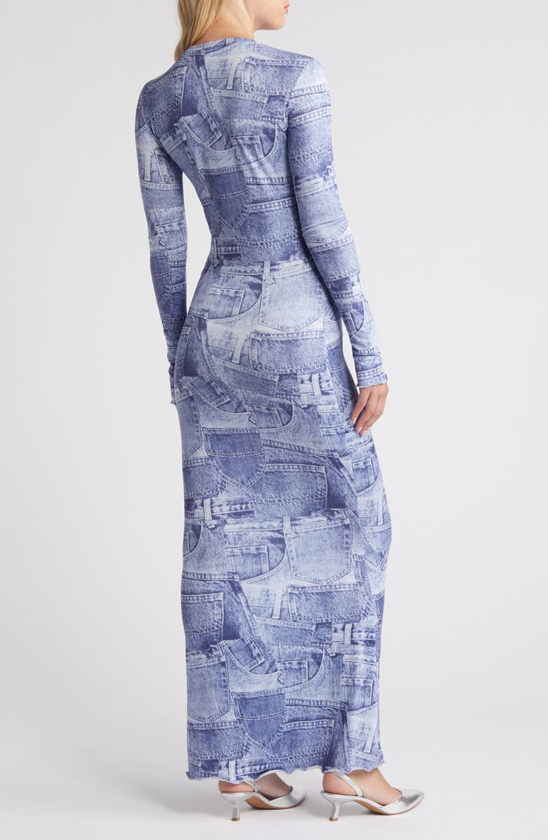 SOMETHING NEW Denny Long Sleeve Maxi Dress, Alternate, color, 