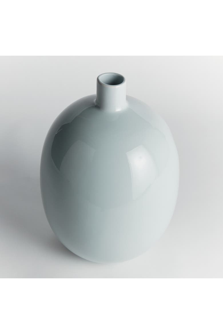 Barclay Butera Sandbar Vase Large - Light Blue Stoneware, Alternate, color, Blue