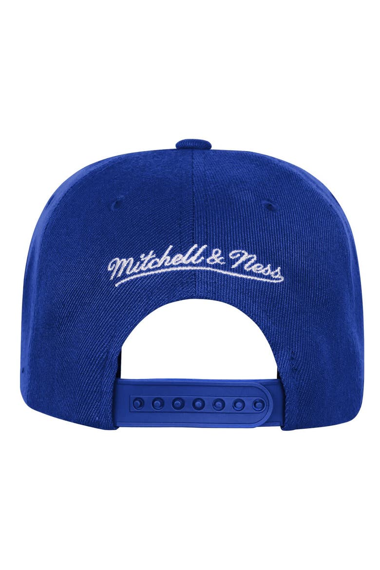 Youth Mitchell & Ness Blue New York Knicks 50th Anniversary Duo Front Snapback Hat, Alternate, color, Blue
