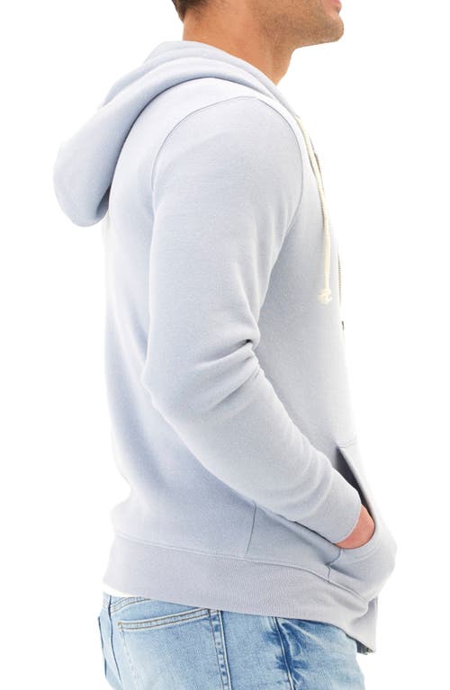 Threads 4 Thought Trim Fit Heathered Fleece Zip Hoodie In Sea Mist