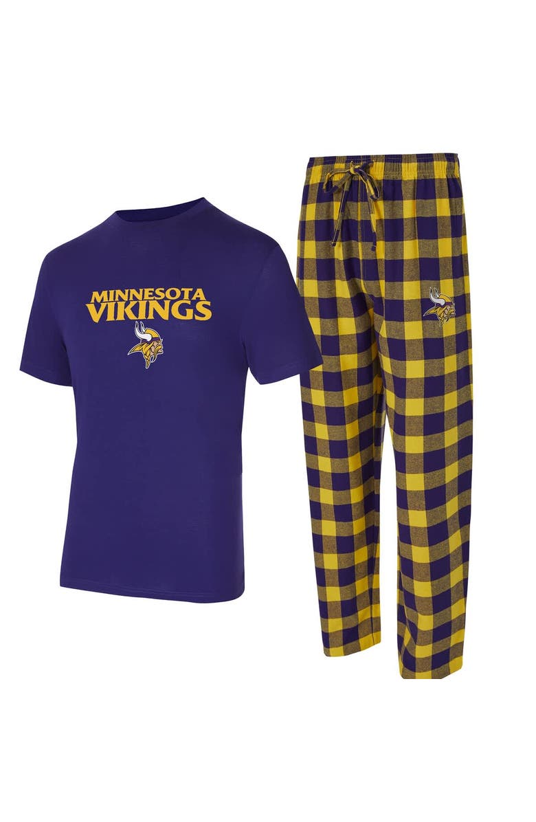 CONCEPTS SPORT Men
s Concepts Sport Purple/Gold Minnesota Vikings Avondale T-Shirt
Flannel Pants Set, Main, color, Purple
