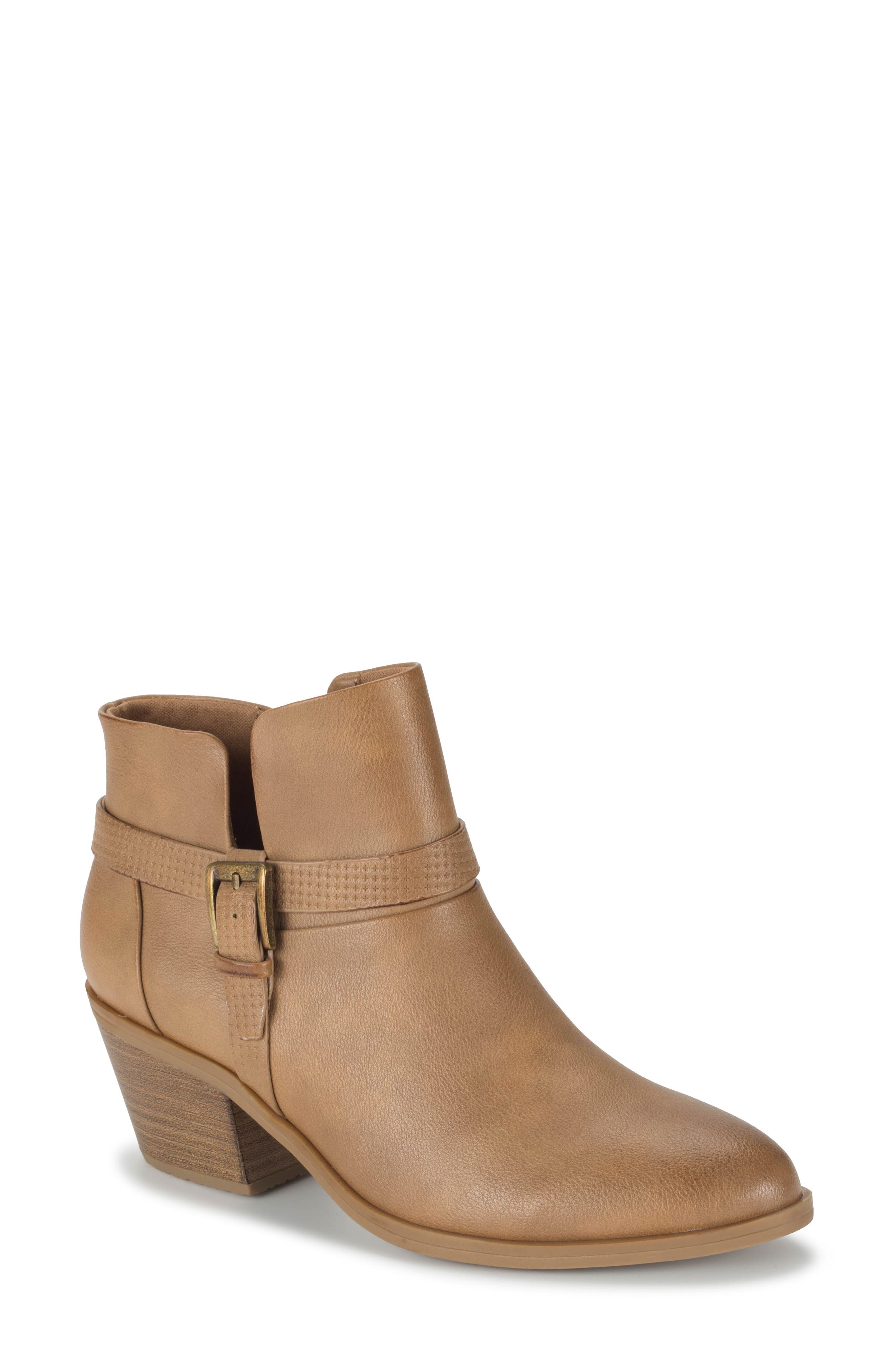 Baretraps Origins Santos Waterproof Block Heel Bootie, Main, color, Salted Caramel