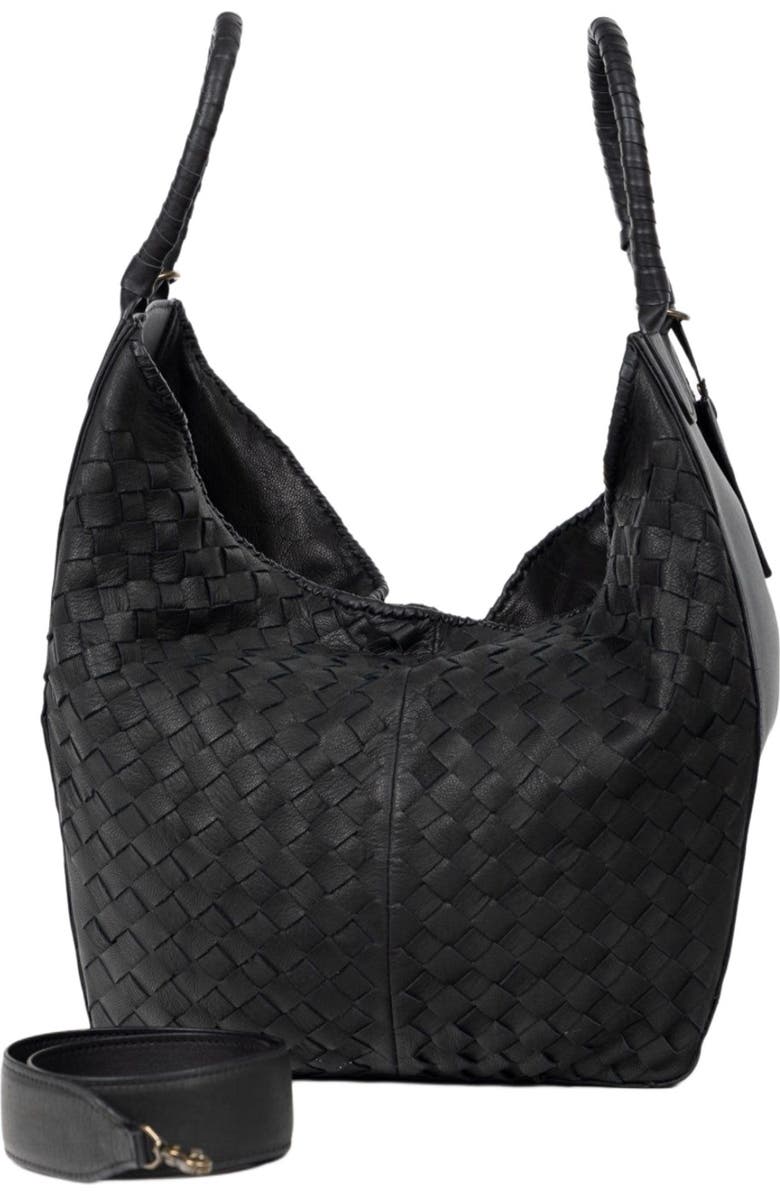 Deux Mains All Day Leather Tote, Alternate, color, Black