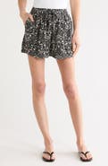 Melrose and Market Floral Cotton Blend Pull-On Shorts