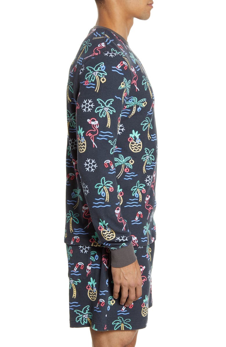 Chubbies The Lights Santa Action Long Sleeve Thermal T-Shirt, Alternate, color, 