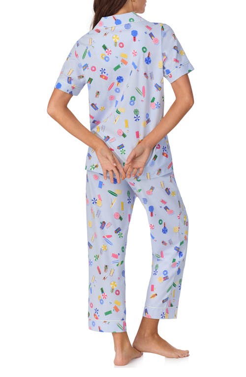 BEDHEAD PAJAMAS BEDHEAD PAJAMAS PRINT STRETCH ORGANIC COTTON JERSEY CROP PAJAMAS
