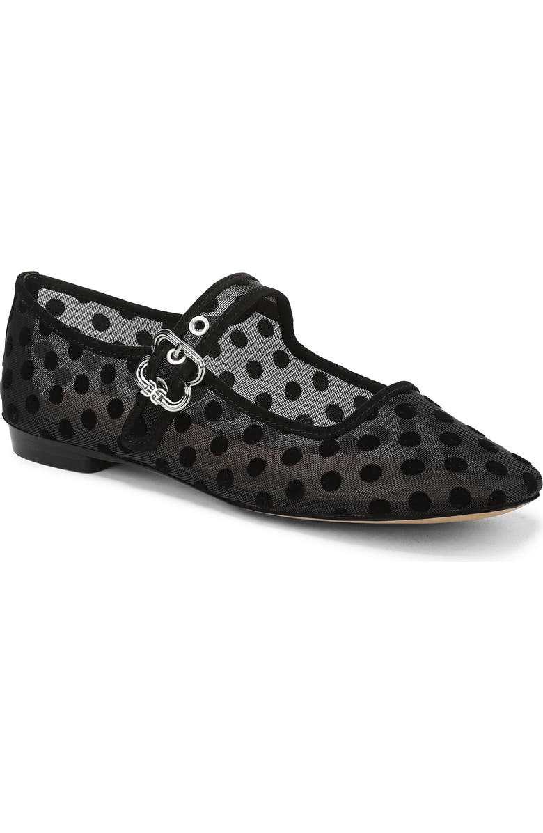 Sam Edelman Michaela Mary Jane Flat, Main, color, Black Mesh Dot