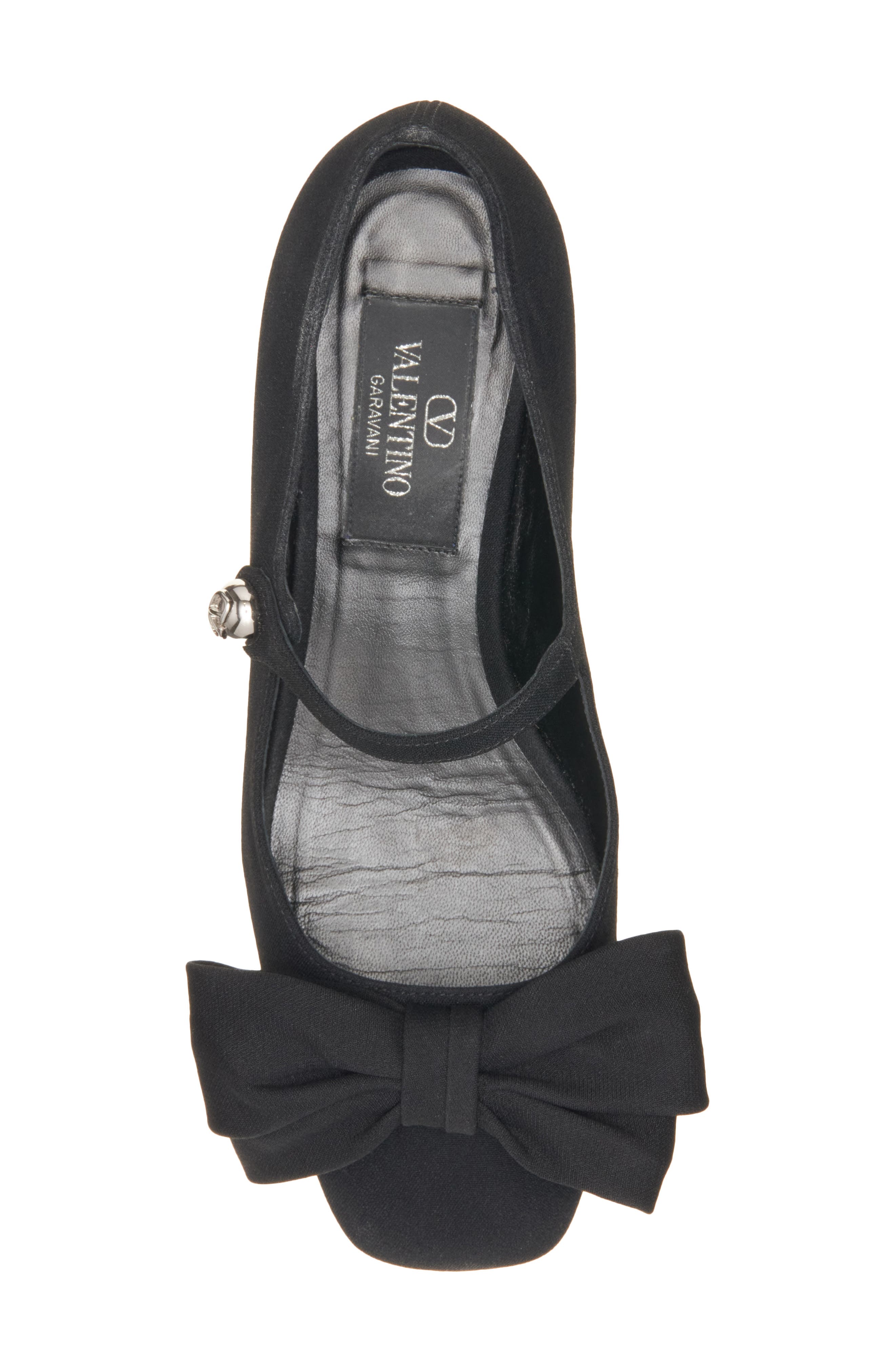 Bow Mary Jane Flat, Alternate, color, NERO