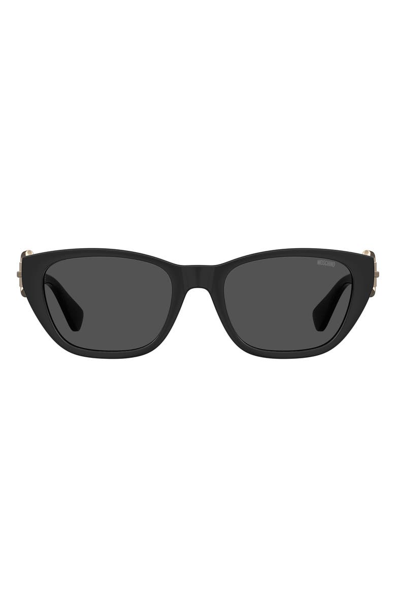 Moschino 55mm Rectangle Sunglasses, Main, color, 