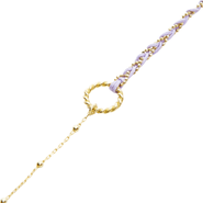 Spero London Handmade Rope Braided Sterling Silver Beaded Chain Bracelet