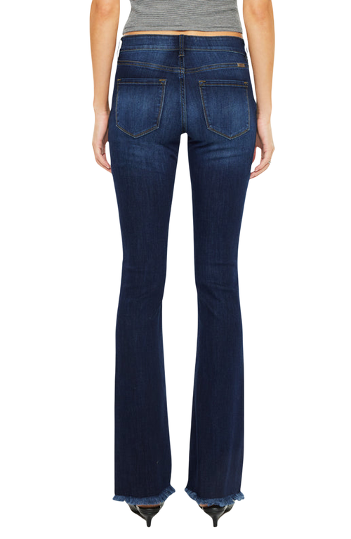 Kancan Anne Low Rise Bootcut Jeans In Dark Wash