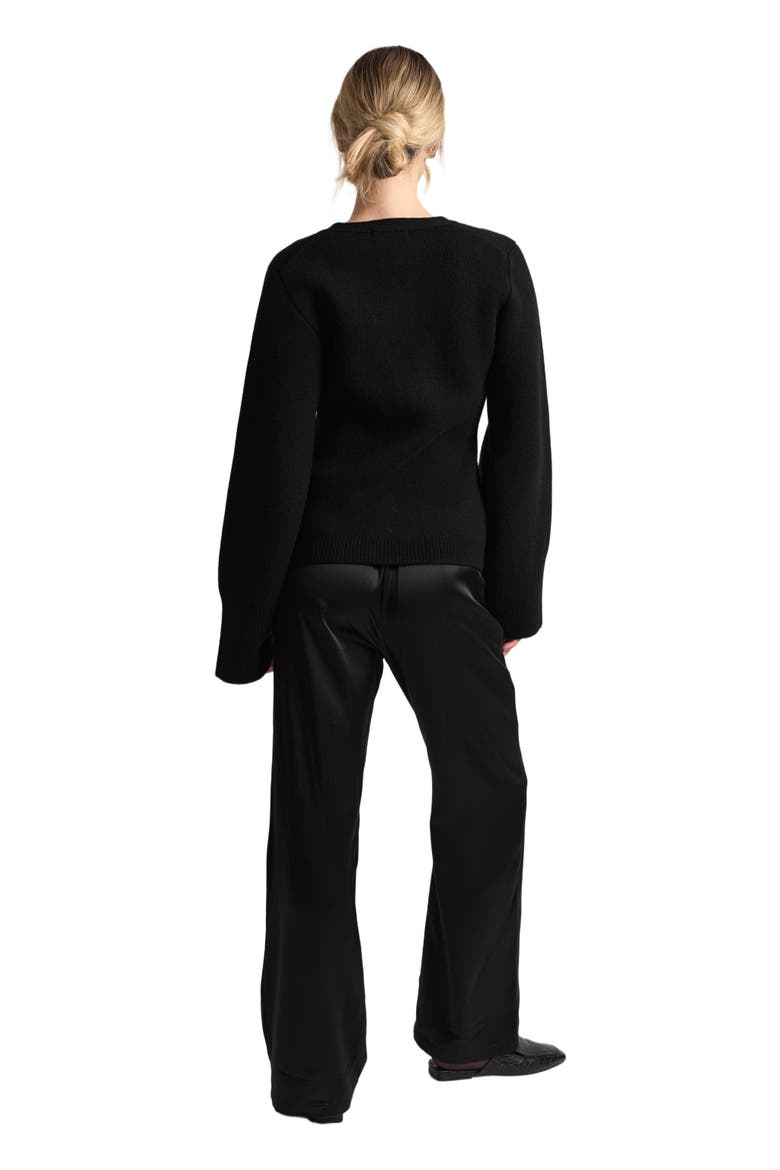 V Neck Cardigan, Alternate, color, Black