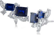 CZ by Kenneth Jay Lane Mixed Cubic Zirconia Cluster Stud Earrings