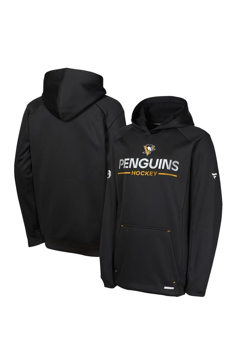 FANATICS Youth Fanatics Black Pittsburgh Penguins Authentic Pro Rink Raglan Hoodie, Alternate, color, Black