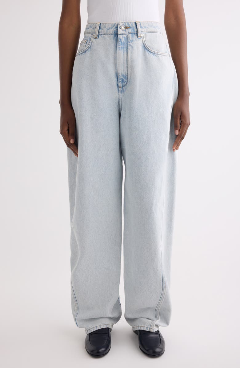 Givenchy High Waist Cocoon Jeans, Main, color, Light Blue