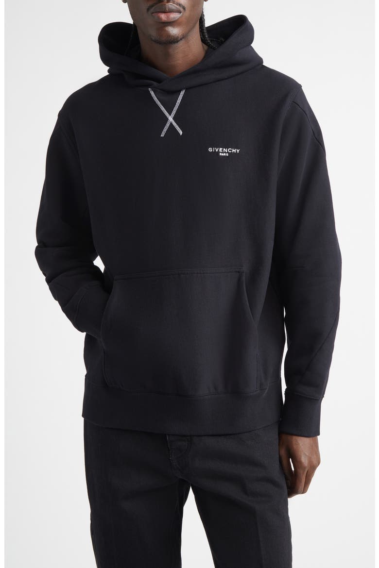 Regular Fit Couture Seam Hoodie, Main, color, BLACK