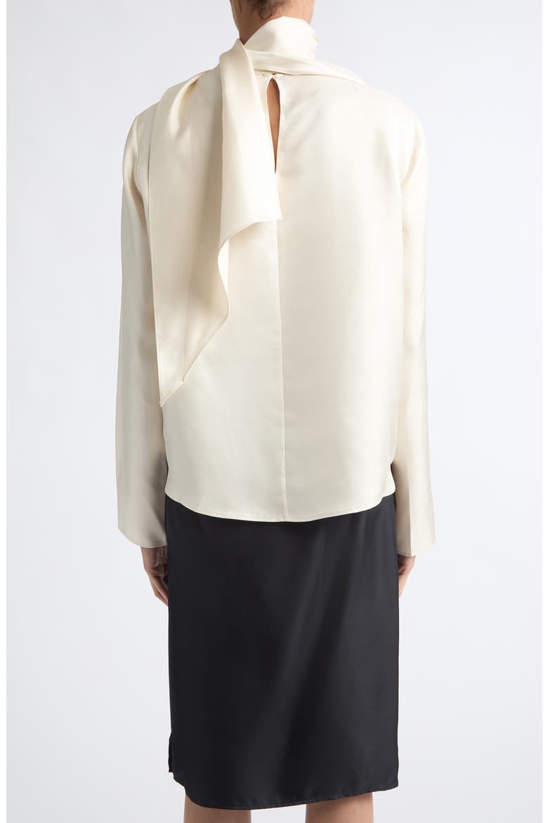 Gala Silk Twill Scarf Top, Alternate, color, IVORY