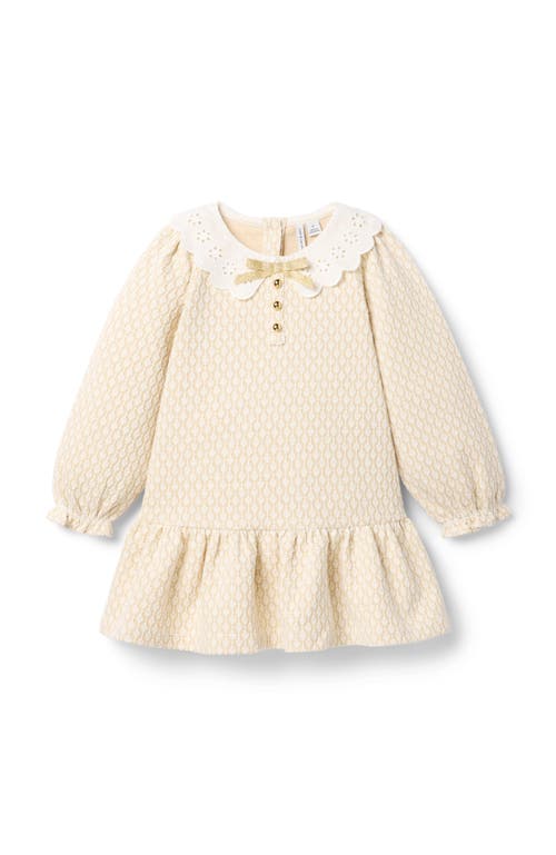 Janie And Jack Sparkle Jacquard Dress In Neutral