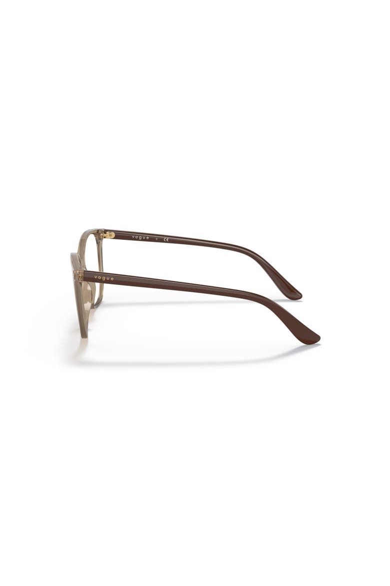 52mm Rectangle optical glasses, Alternate, color, Brown