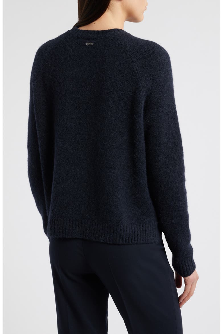Febisan Alpaca Blend Sweater, Alternate, color, BLK