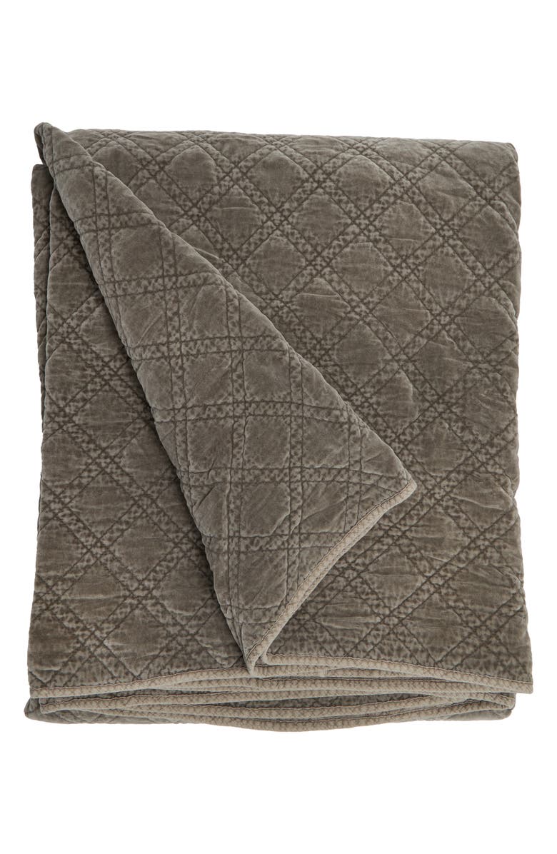 Pom Pom at Home Brussels Coverlet, Main, color, Pewter