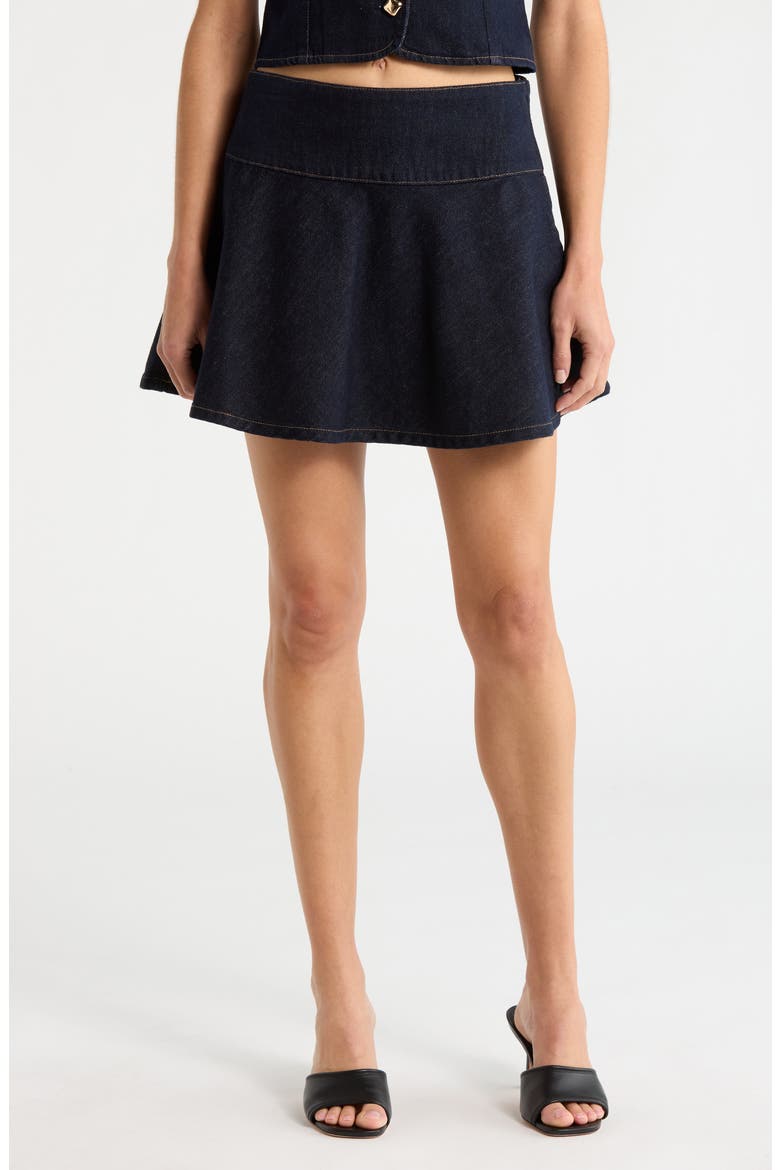 Lennon Denim Miniskirt, Main, color, DARK DENIM