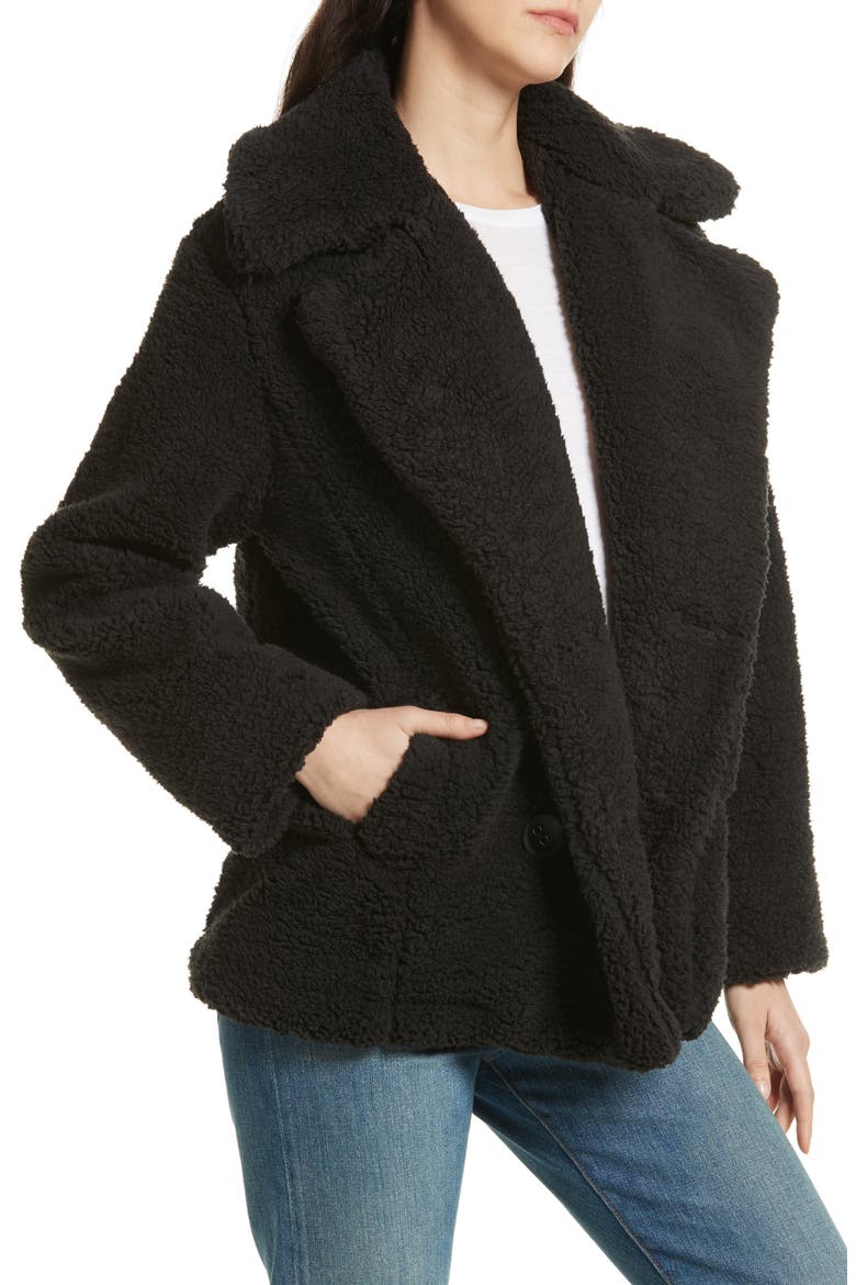 Teddy Peacoat, Alternate, color, BLACK