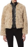 Apparis Lillet Pluche™ Bomber Jacket with Faux Leather Bib