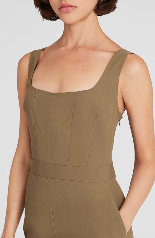 Club Monaco Square Neck Jumpsuit In Capers