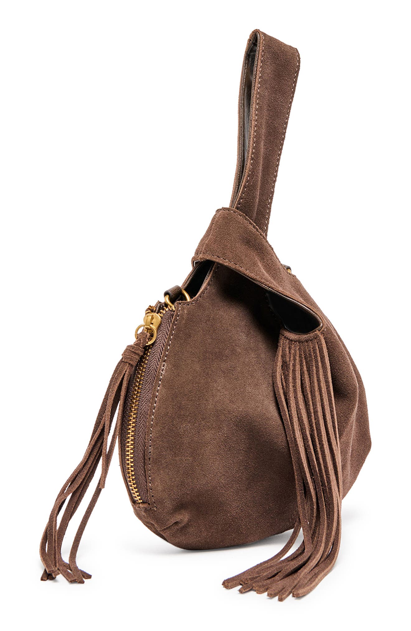 Dolce Vita Zury Leather Fringe Handbag, Alternate, color, 