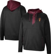 COLOSSEUM Men's Colosseum Black Arizona State Sun Devils Luge 3.0 Quarter-Zip Hoodie