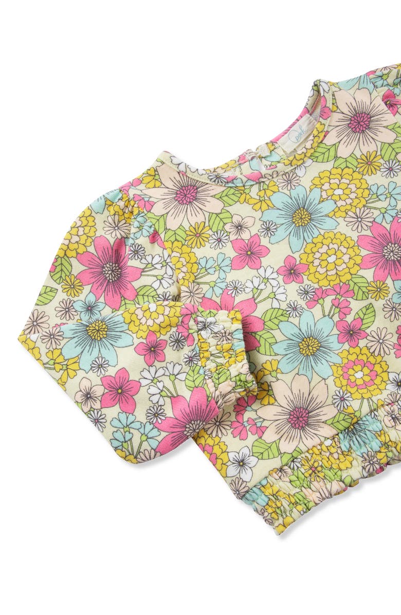 Peek Essentials Floral Cotton Top & Flare Pants Set, Alternate, color, 