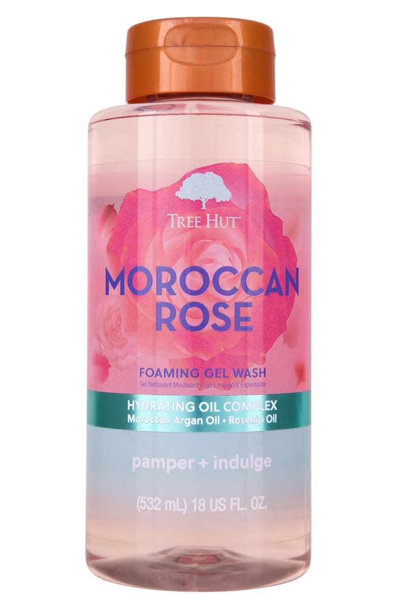 Tree Hut Moroccan Rose Foaming Gel Wash, Main, color,