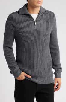 Nordstrom Shaker Stitch Merino Quarter Zip Sweater