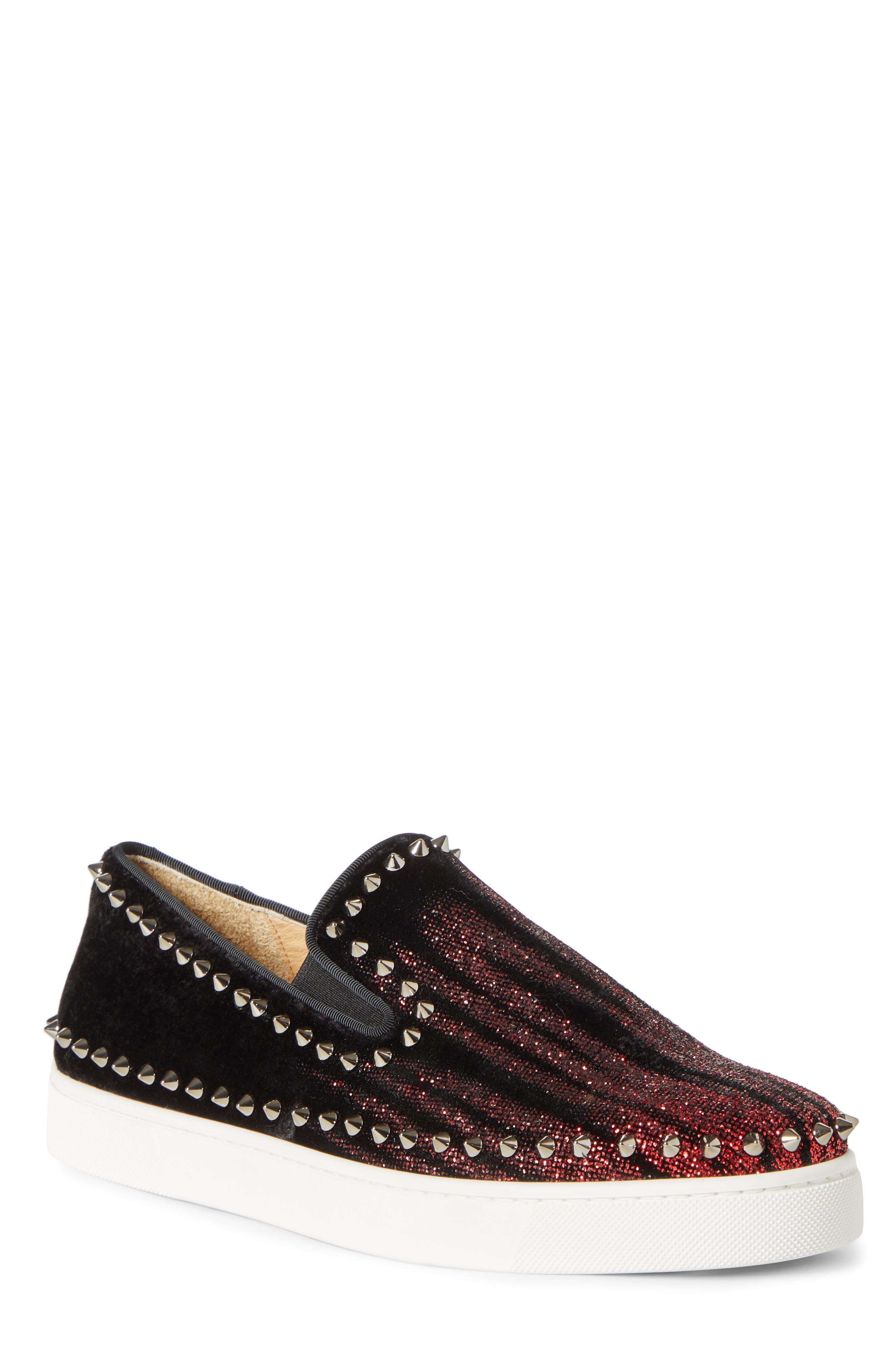 Christian Louboutin Pik Boat Spike Slip-On Sneaker, Main, color, 