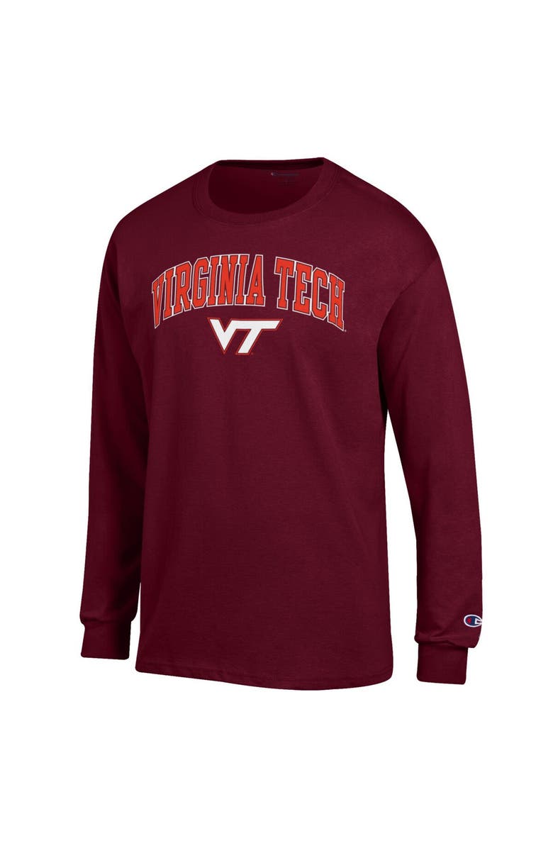 Champion Men's Champion  Maroon Virginia Tech Hokies Arch Over Logo Long Sleeve T-Shirt, Alternate, color, Maroon