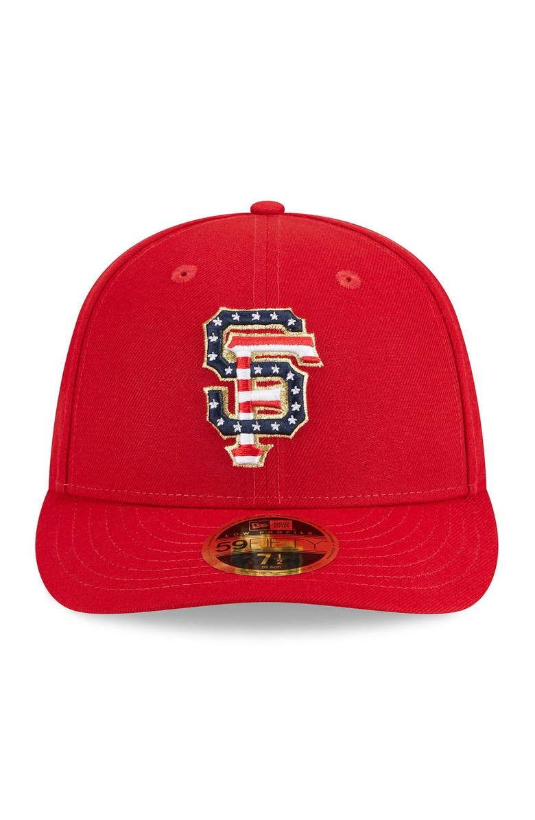 New Era Men's New Era Red San Francisco Giants 2023 Fourth of July Low Profile 59FIFTY Fitted Hat, Alternate, color, Red