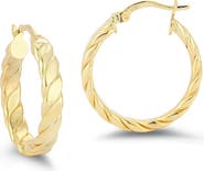 CHLOE AND MADISON Twist Hoop Earrings