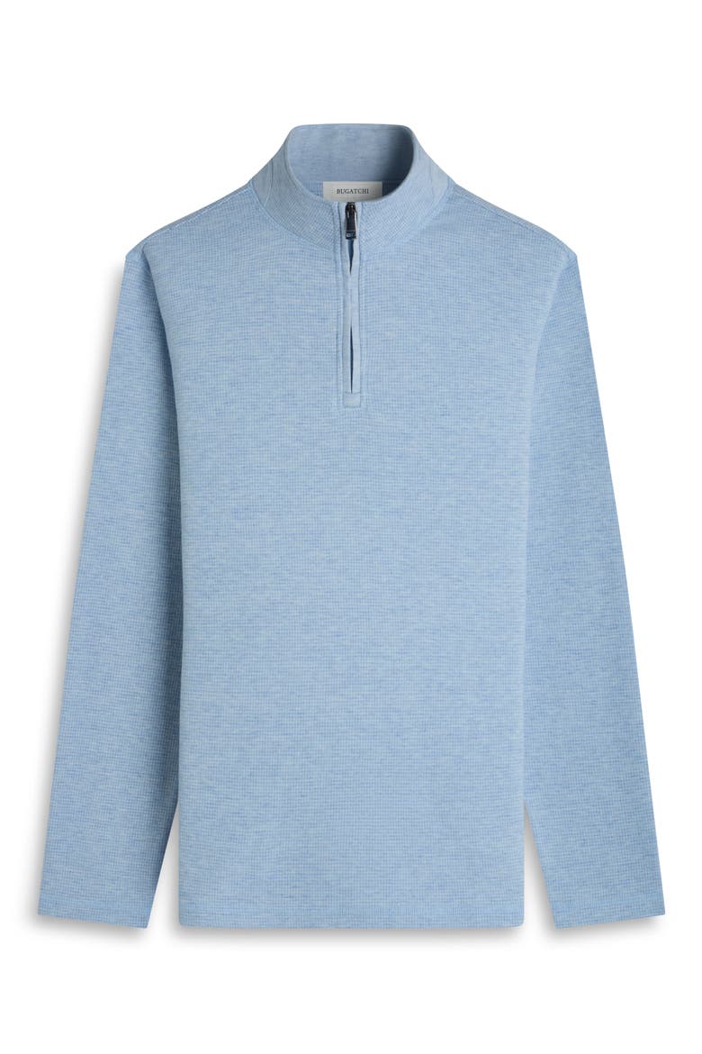 Houndstooth Patern Quarter Zip Top, Alternate, color, AIR BLUE