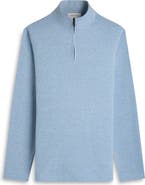 Bugatchi Houndstooth Patern Quarter Zip Top