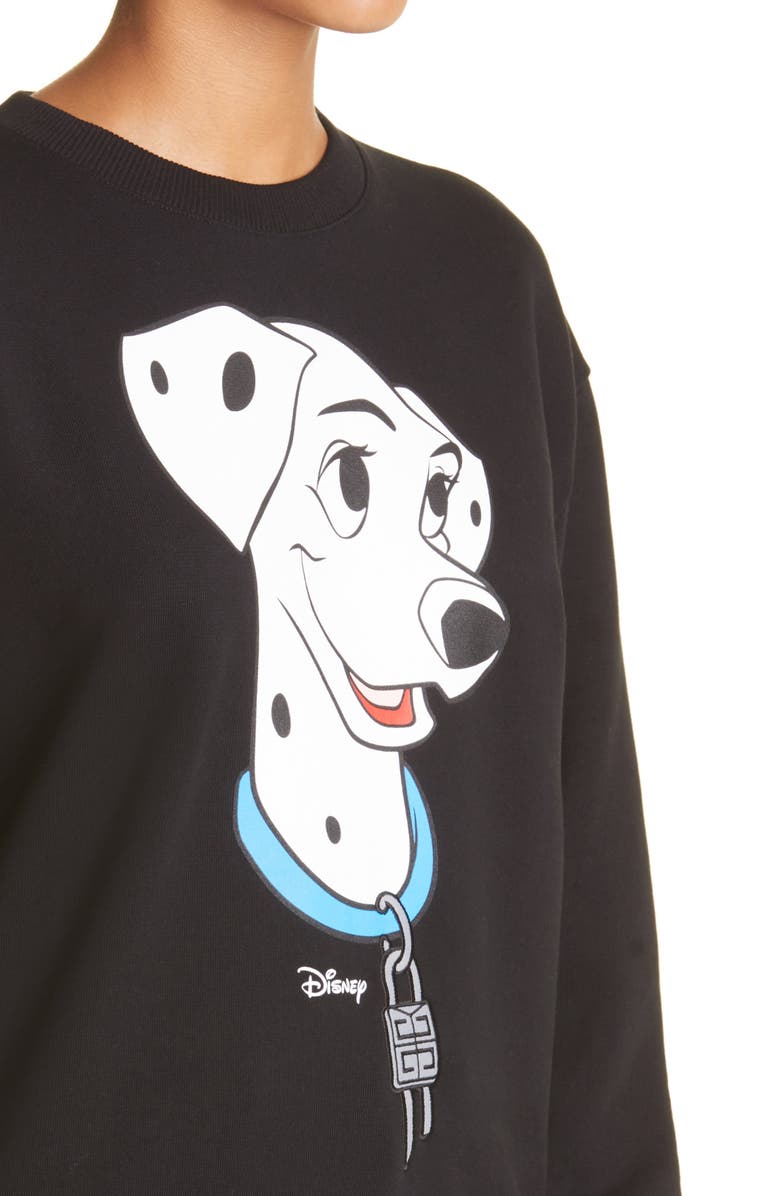 Givenchy Disney x Givenchy '101 Dalmatians' Cotton Sweatshirt, Alternate, color,