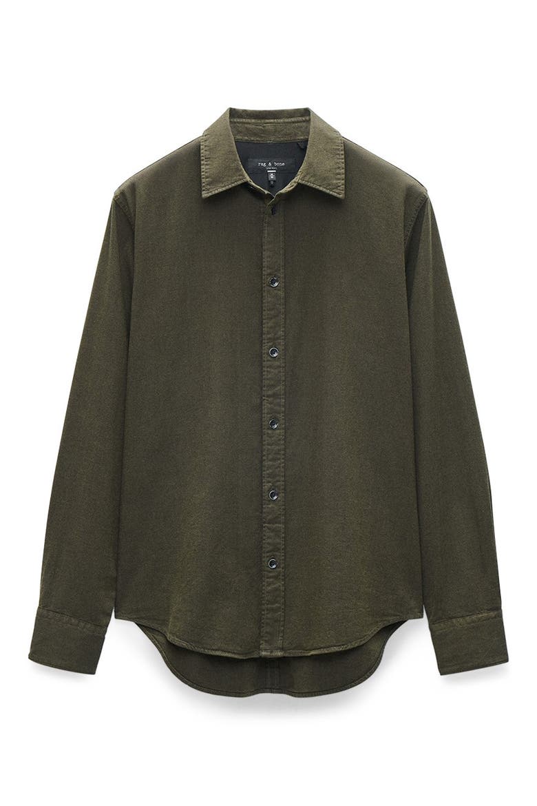 Tomlin Cotton Dobby Button-Up Shirt, Alternate, color, FORGREEN