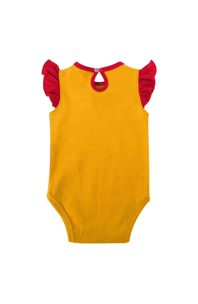 Outerstuff Girls Newborn & Infant Red/Gold Kansas City Chiefs Spread the Love 2-Pack Bodysuit Set, Alternate, color, 
