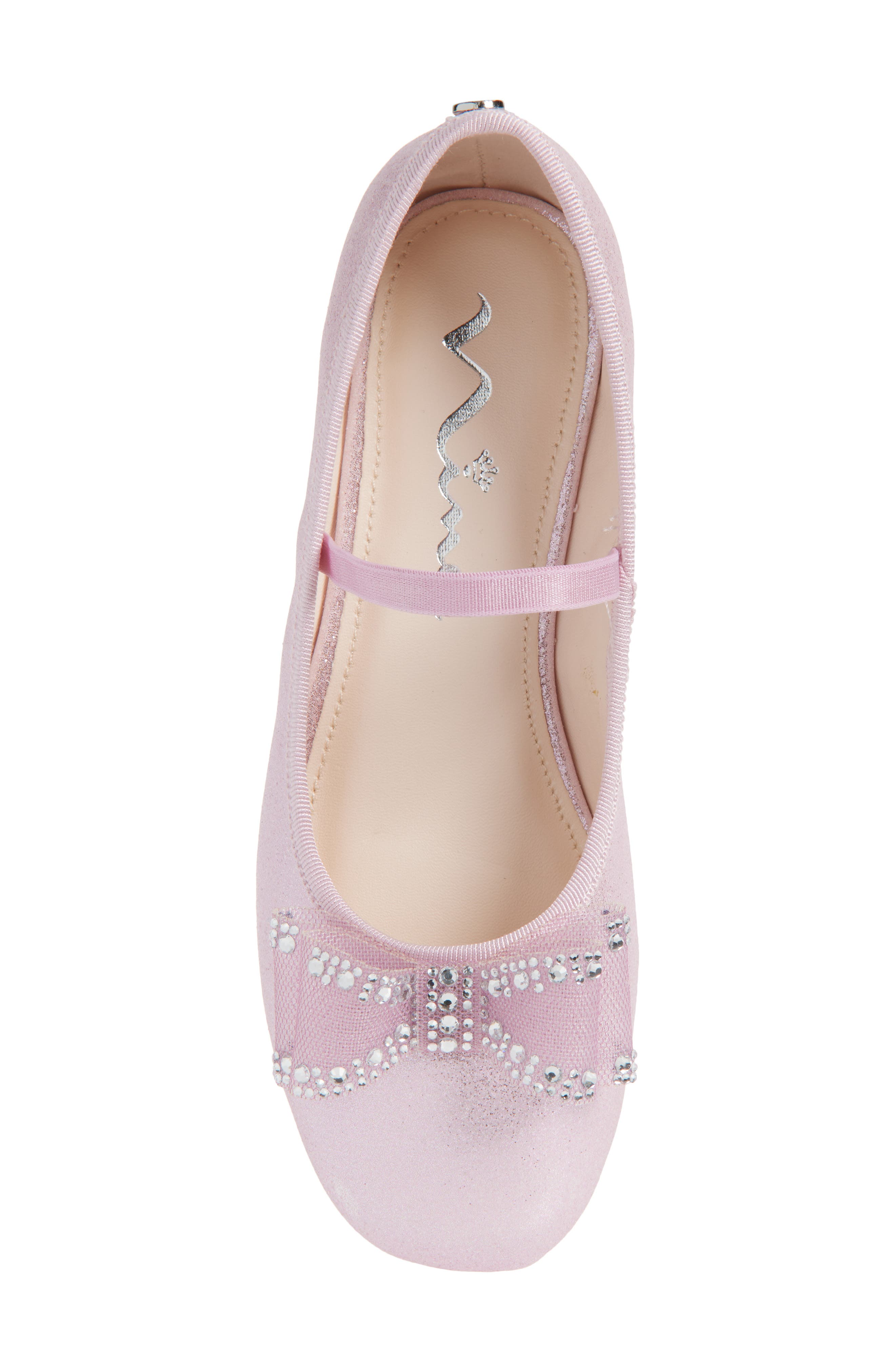 Nina Kids' Sidnee Mary Jane Flat, Alternate, color, Pink Shimmer