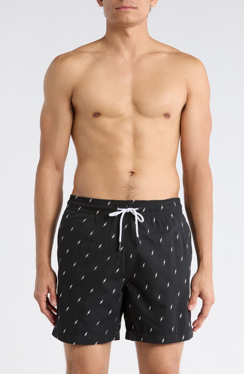 Trunks Surf & Swim Co. Sano 6.5-Inch Swim Trunks, Main, color, Black